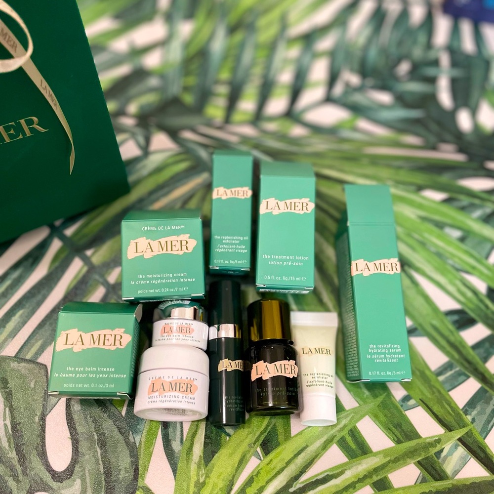 la mer deluxe set of 6 luxury skin care treatment lotion serum cream oil NEW NIB